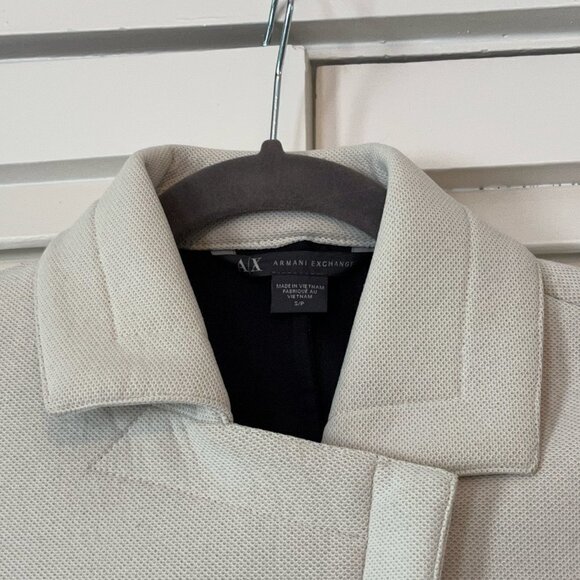 Armani Exchange A/X moto jacket blazer cream black small - Picture 4 of 9